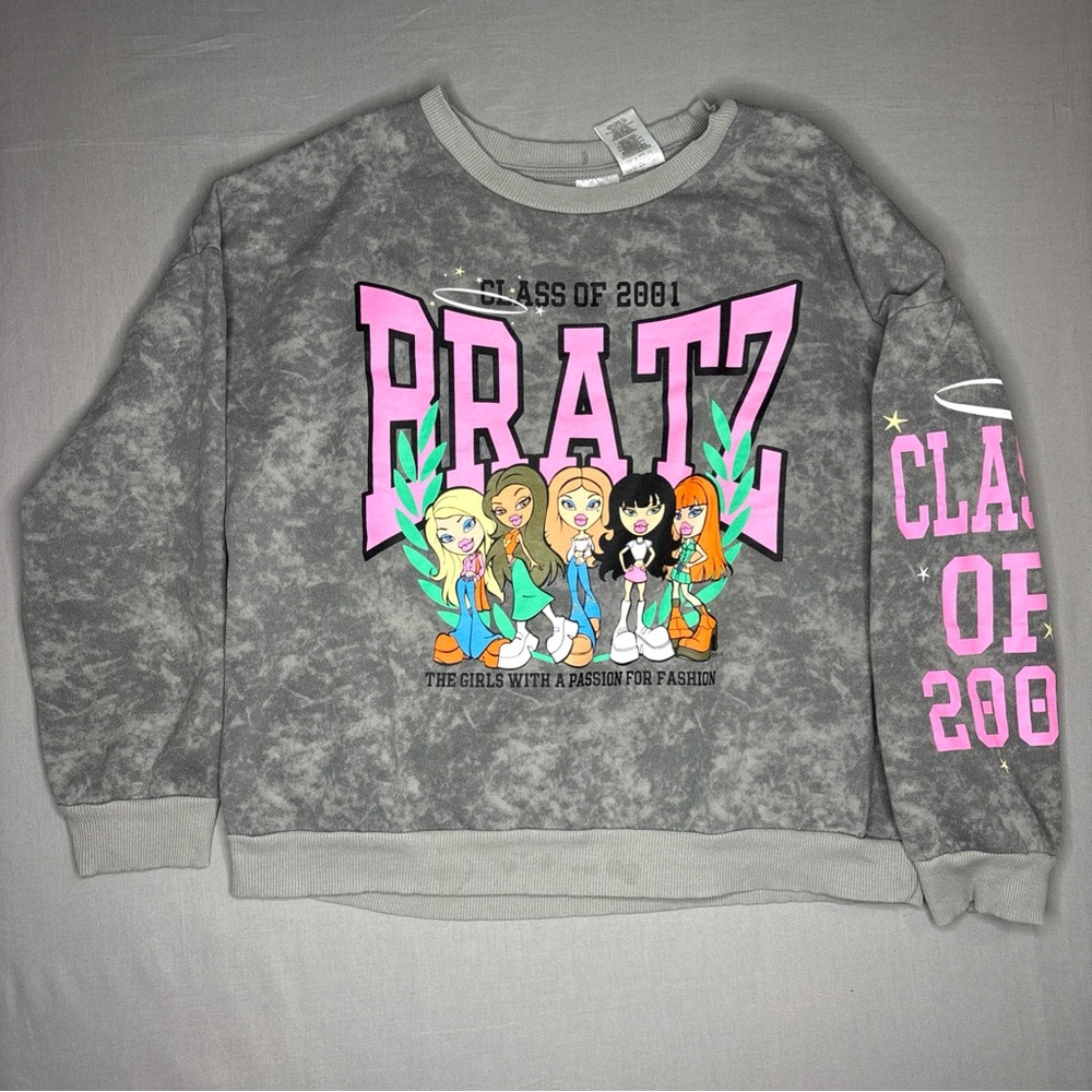 Bratz Sweatshirt Womens XXL Class of 2001 Crewneck Pullover Graphic Y2K 2000s